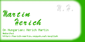martin herich business card